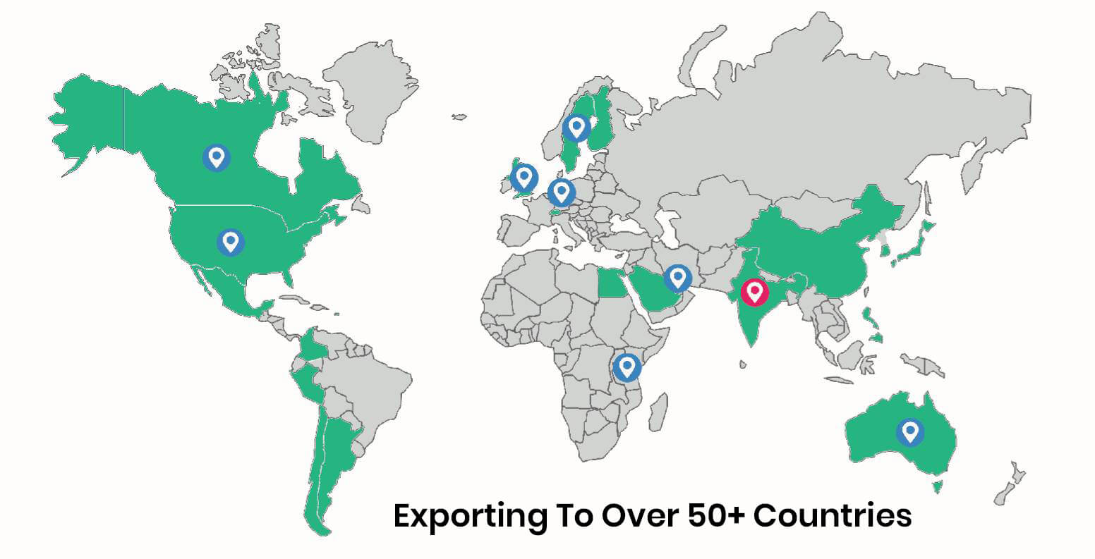 Exporting to over 50+ Countries