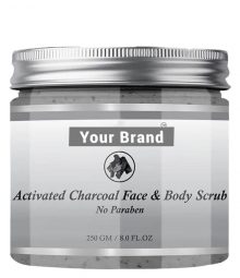 Private Label Activated Charcoal Face And Body Scrub