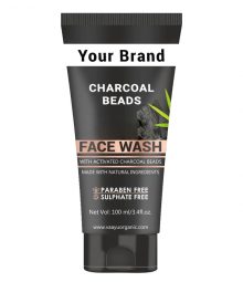 Private Label Charcoal Beads Face Wash