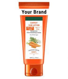 Private Label Carrot Sun Lotion Manufacturer
